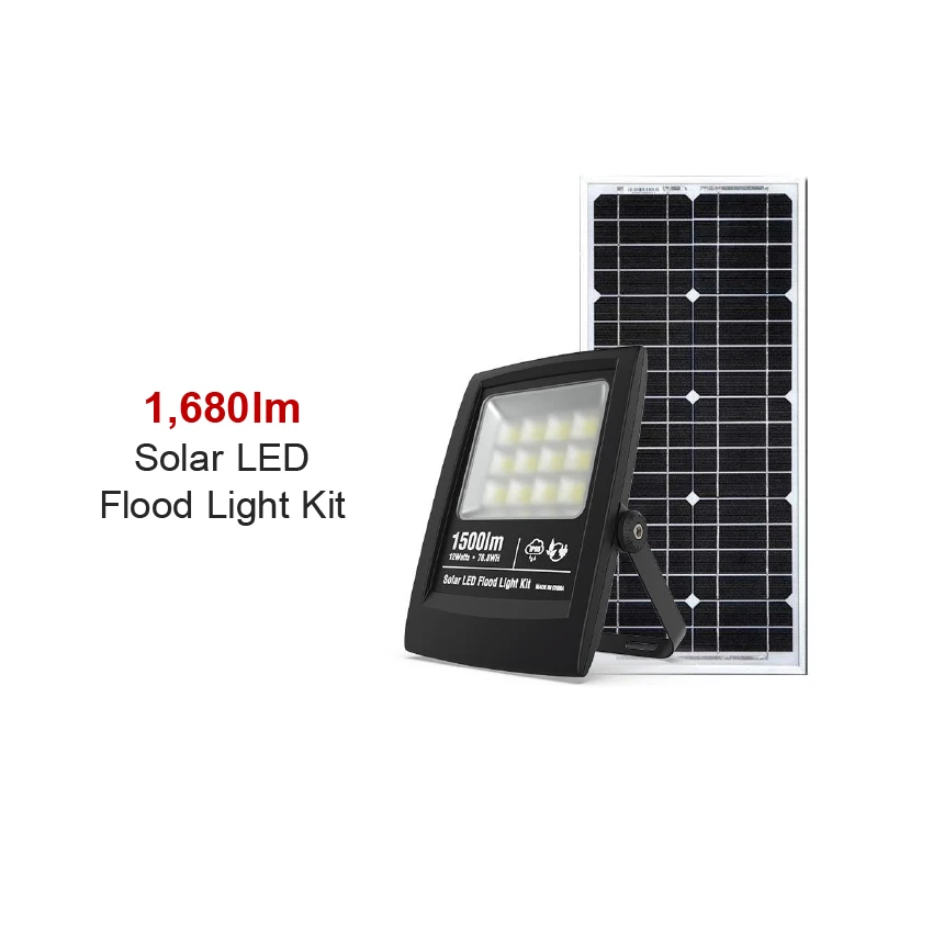 Super Awesome Solar Flood Light Black White  LED  Aluminum Crystal 80 Luces Solares IP65 Solar Powered Field Lights