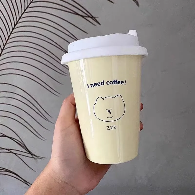 JINXIN wholesale personalized Chinese online markets customized logo cute cartoon series paper cup shape mugs tumbler
