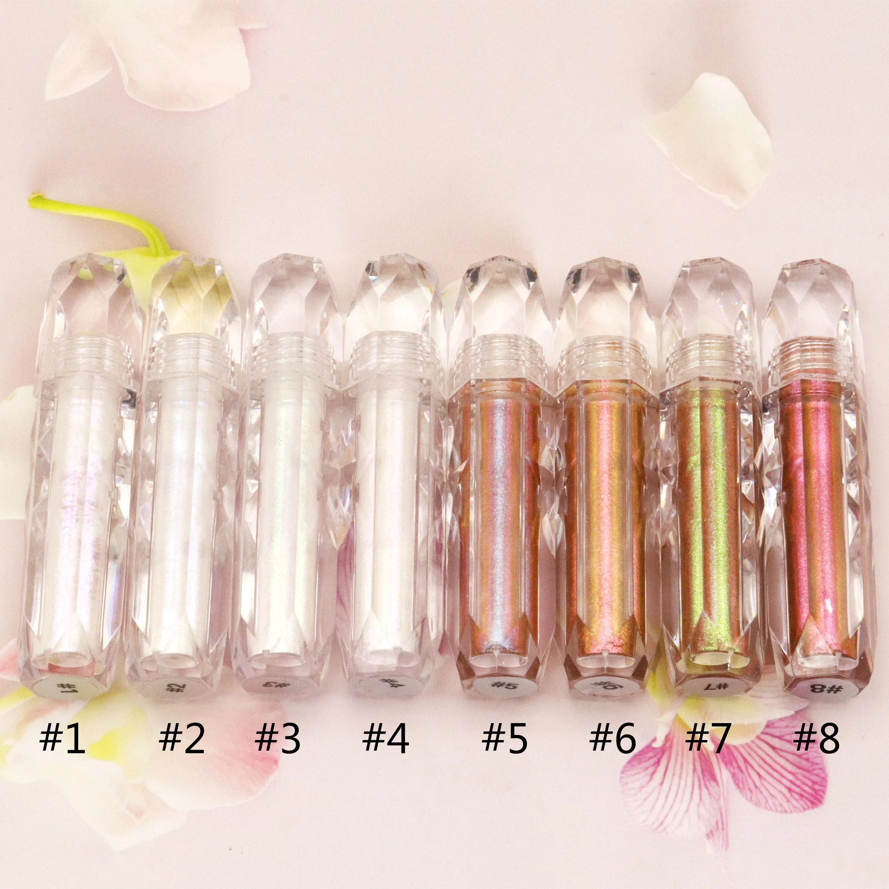 8 Color Chameleon Multichrome Metallic Duochrome High Pigment Custom Eyeshadow Pigments Liquid Eyeshadow