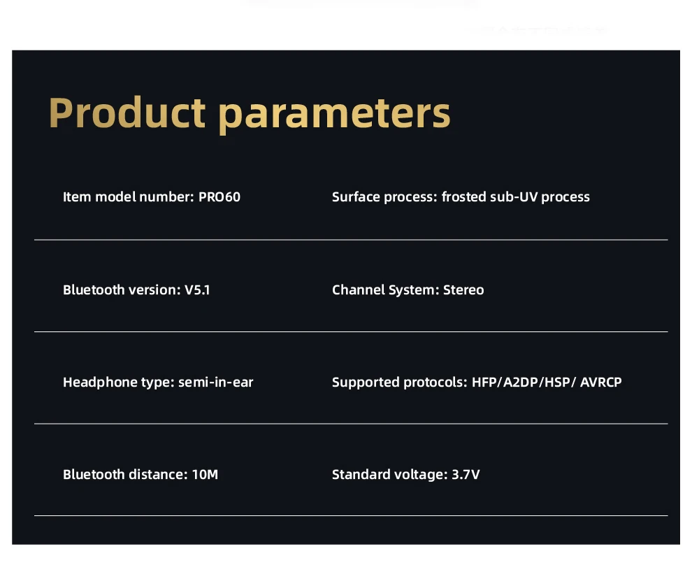 PRO60 Pro 6 Earbuds Wired Handsfree Wireless Buds Earphones Wireless Gaming Headset Headphones