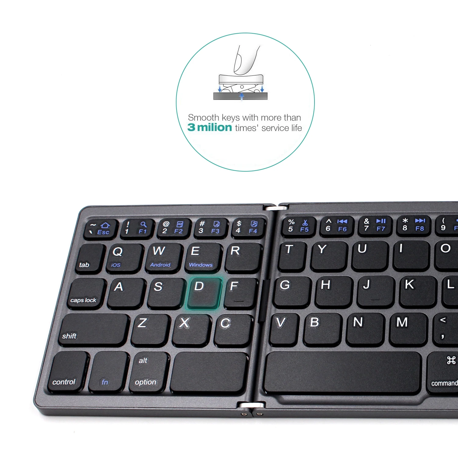 Foldable Ergonomic Laptop Stand Touchpad Wireless Keyboard Portable