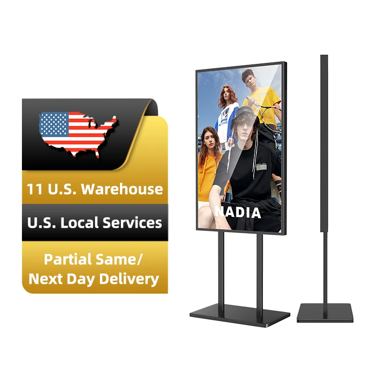 11 USA Warehouse Shipping from U.S. 49 Inch Floor standing Window Facing Hd Lcd Advertising Display Screen For Commercial