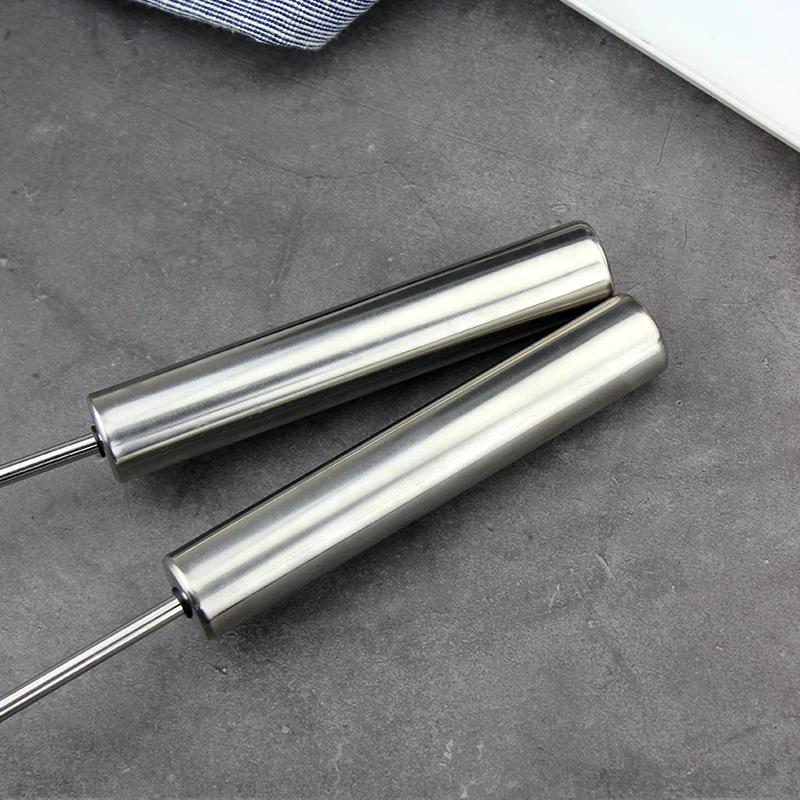 Food Grade Metal Stainless Steel Egg Beater Semi-automatic Rotating Mixer Cream Kitchen Cooking Mixing Tools Stirring Whisk