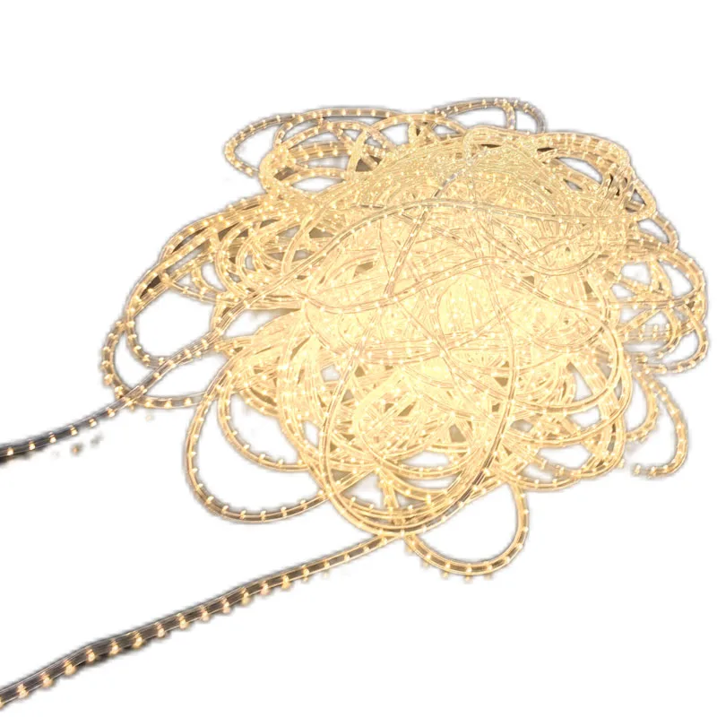 220V warm white 2700K LED rope lights for outdoor  IP44 waterproof 36LED light rope 13mm