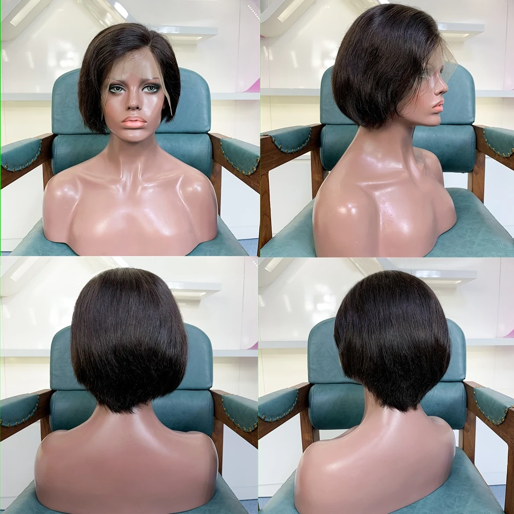 JP Summer cut wigs Pixie Straight  Pixie Curl,Mink brazilian human hair wigs ,lace front wigs for black women