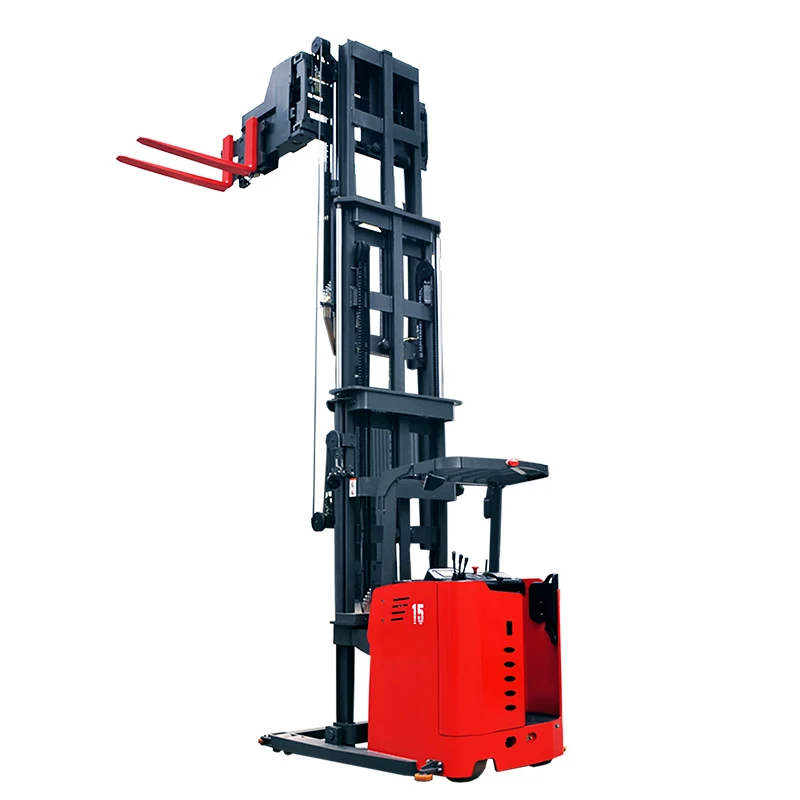 MIMA VNA Forklift 1.5 Tons Stand on Electric 3 Way Pallet Stacker for Narrow Aisle