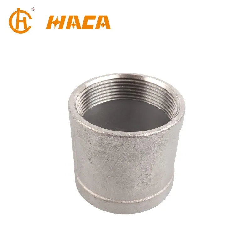 Stainless steel socket banded pipe fittings female threaded coupling SS304