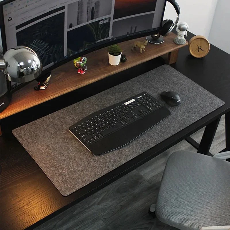 Hot Selling Custom logo Non-slip Office Desk Mat Felt Laptop Mouse Keyboard Game Table Computer Pad