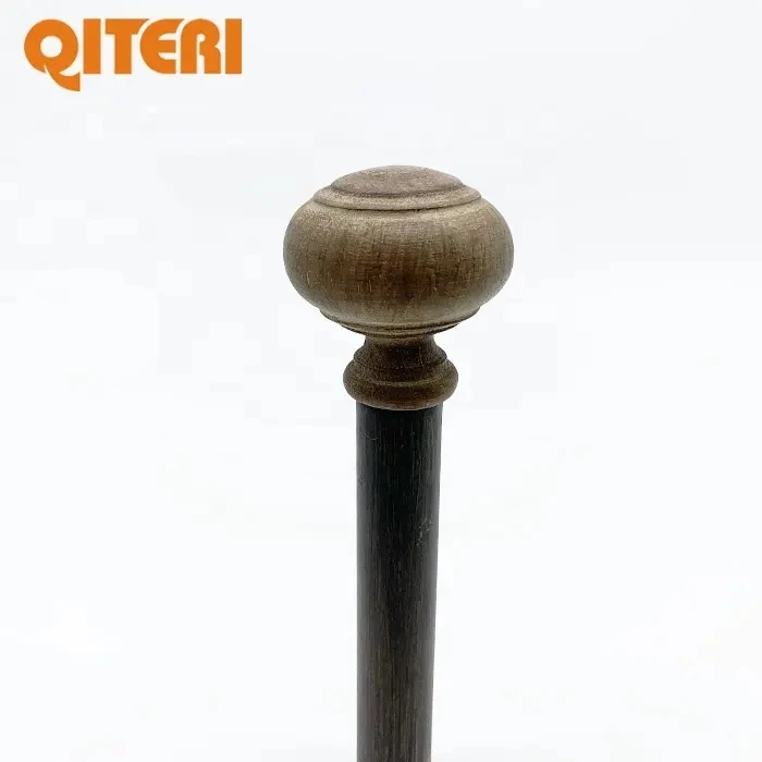 Bestselling High Quality Window Decoration Curtain Rod Set with Wooden Belt Accessories Modern Custom Sizes