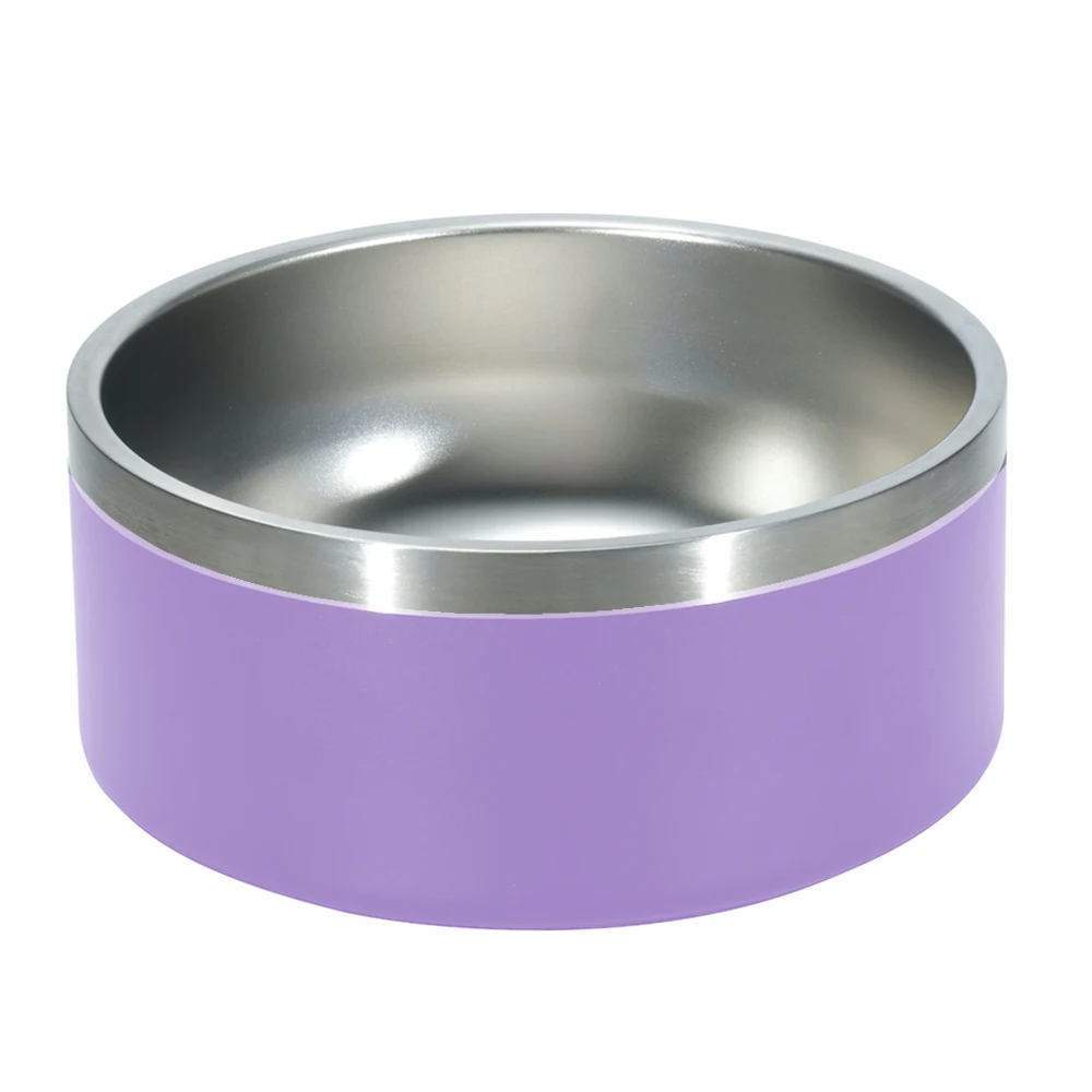 Wholesale Custom 32/64oz Double Wall Vacuum Stainless Steel Pet Bowls Food Feeder Powder Coat Metal Thermo Bowls for Dog