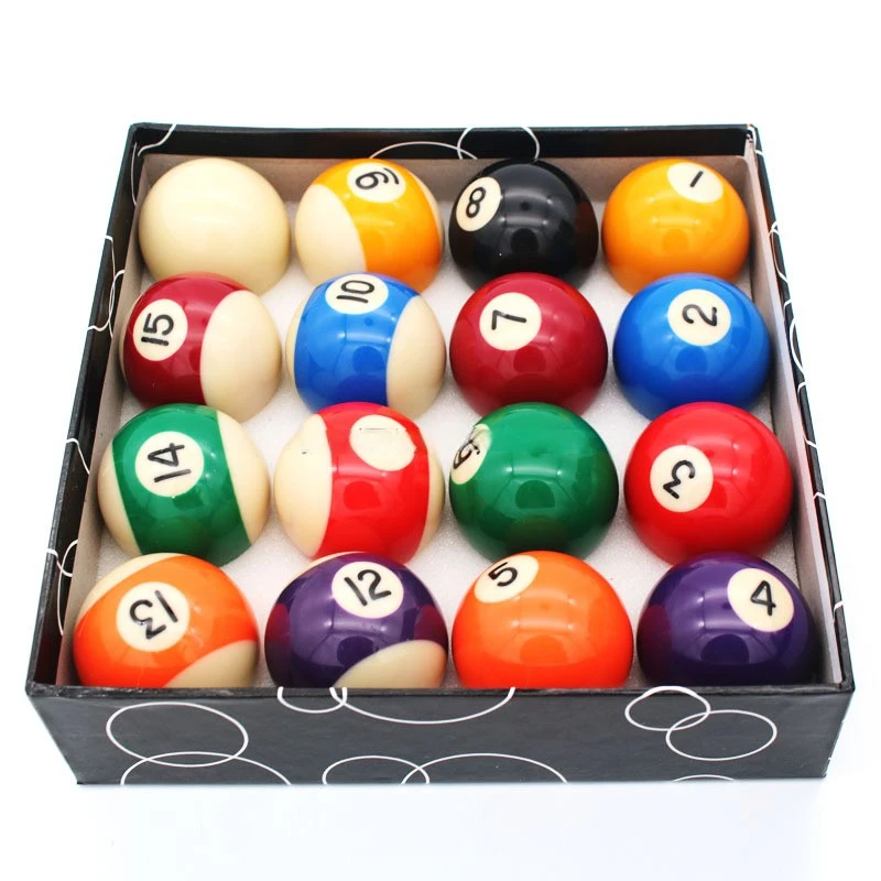 Xikuno hot sale black 16pcs 57.2mm resin billiard balls good quality
