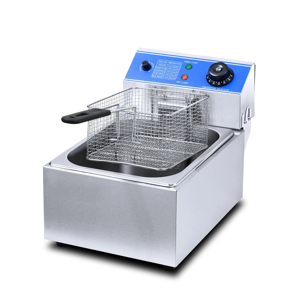 Price Commercial Deep Fryers Electric with Oil 6 Ltr 1-Tank 1-Basket Deep Fryer