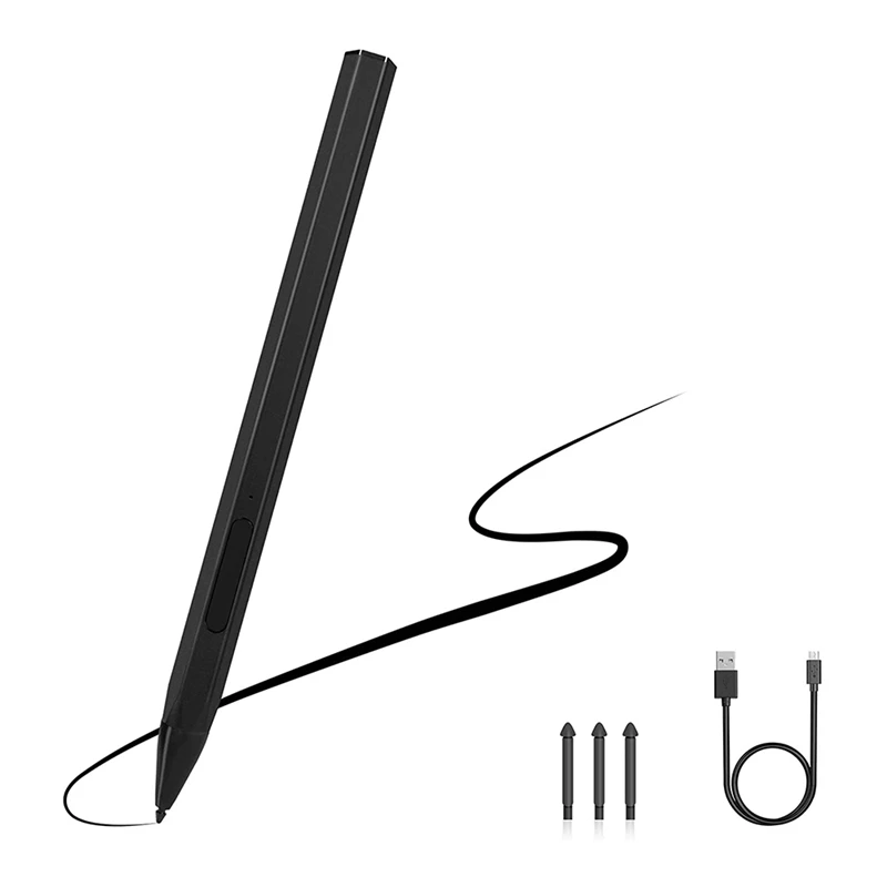 Active Tablet Stylus Pen for Microsoft Surface Pro 7 6 5 4 Surface Go Tablet Touch Pencil X Pen Digital Tablet Black Silver