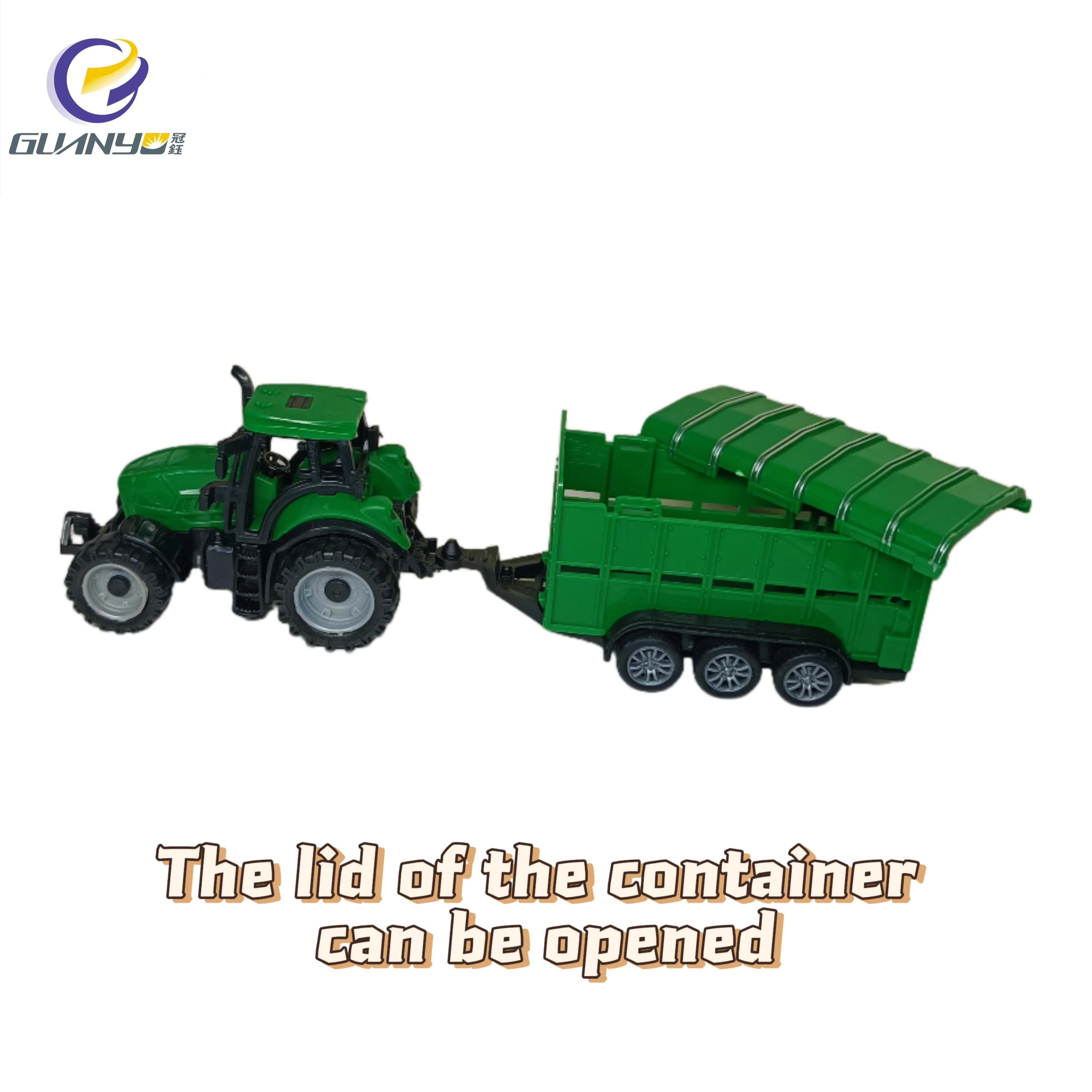 2024 Hot Selling Sliding Farmer Truck With Container Assembly Durable Construction Indoor Mini Inertia Toy Car Best Gift For Kid