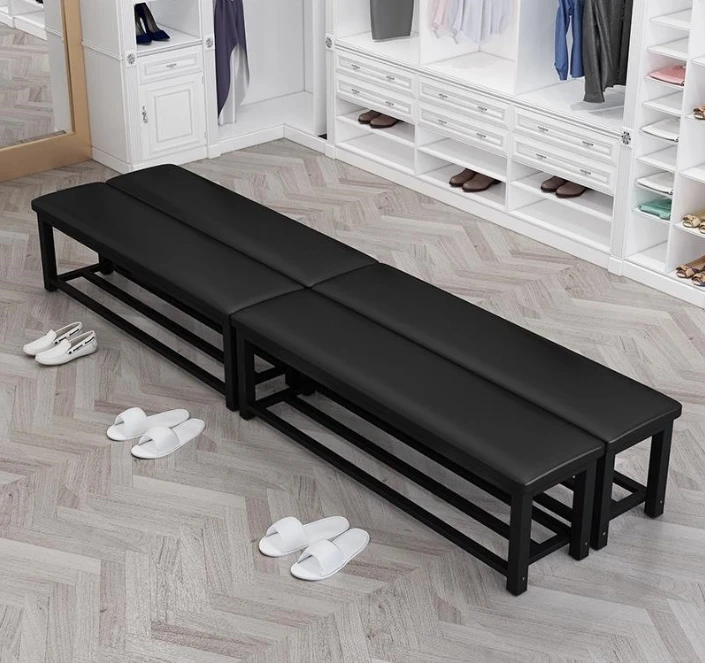 Gym shoe bench Family locker room bathroom bench door can sit shoe rack in one shoe stool