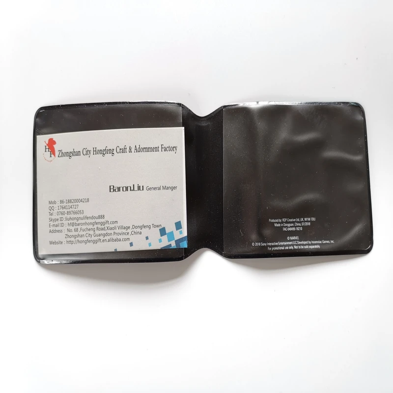 Pvc id card holder clear soft plastic id card holders/ print cheap pvc id card holder