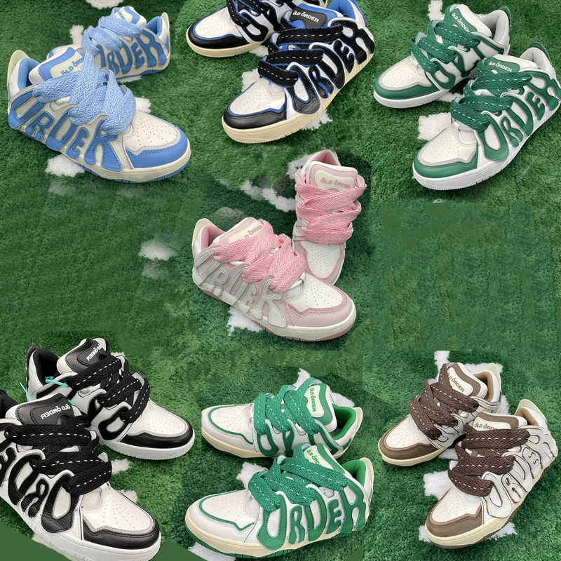 Wholesale Custom Vintage knitted thick shoelace for men and women