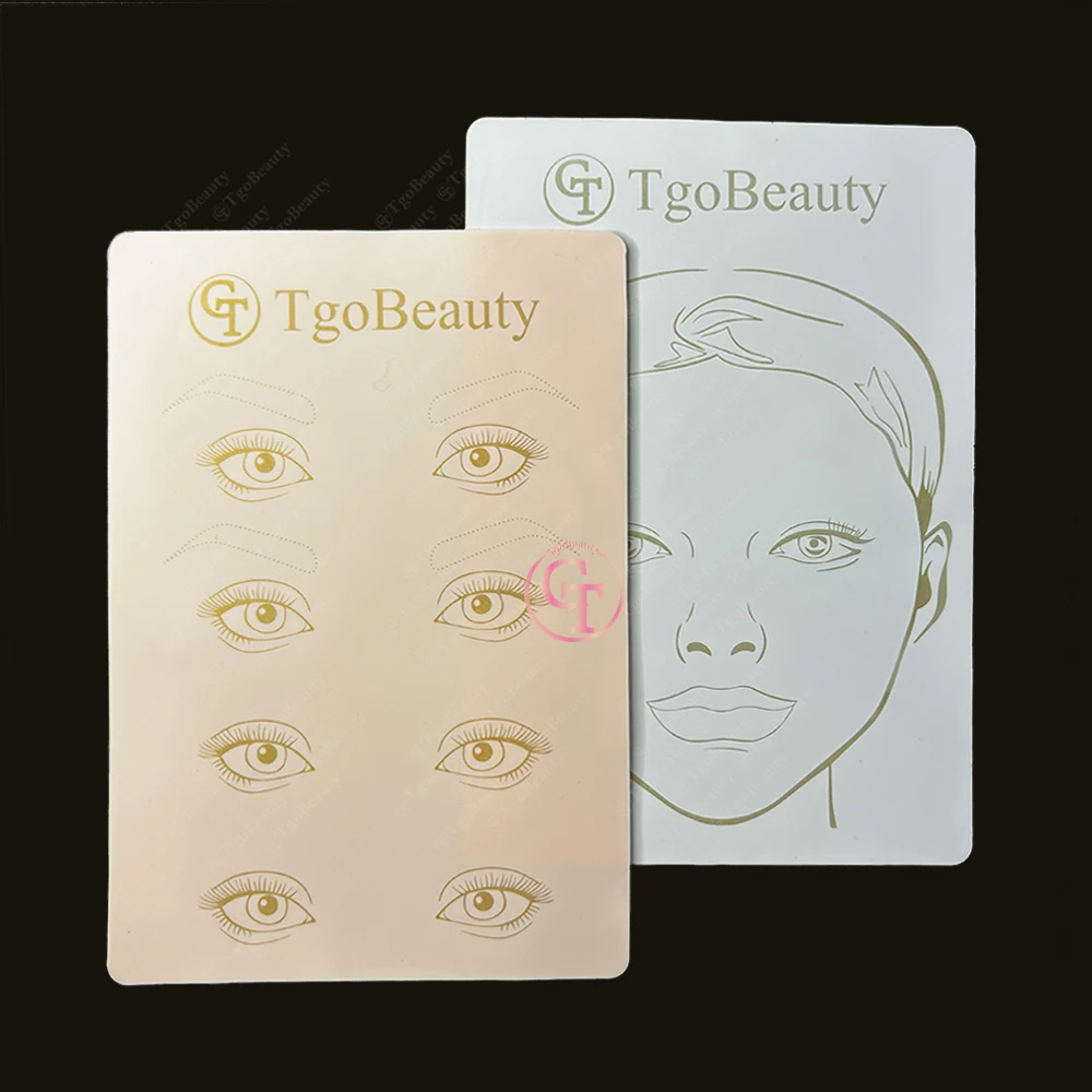 Wholesale Double Sides Silicone Practice Skin Facial Brow Lip Permanent Makeup Tattoo Skin for Tattoo Machine Practice