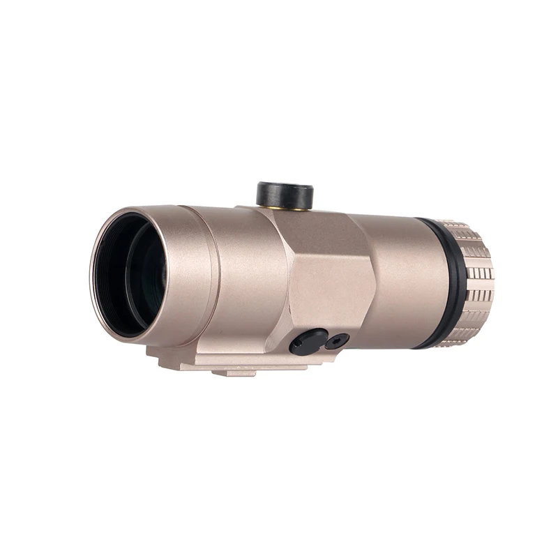 Тактический голографический красный точечный прицел + 3x лупа с откидным креплением Picatinny Rail Desert