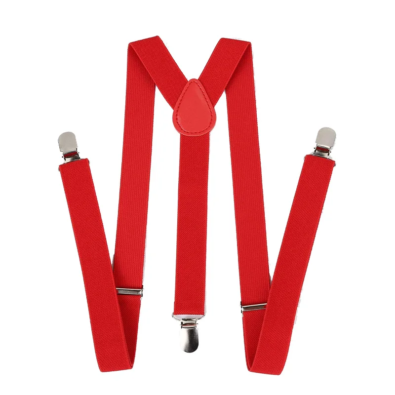 Adjustable Elastic Y Back Style Suspenders for Men and Women With Strong Metal Clips