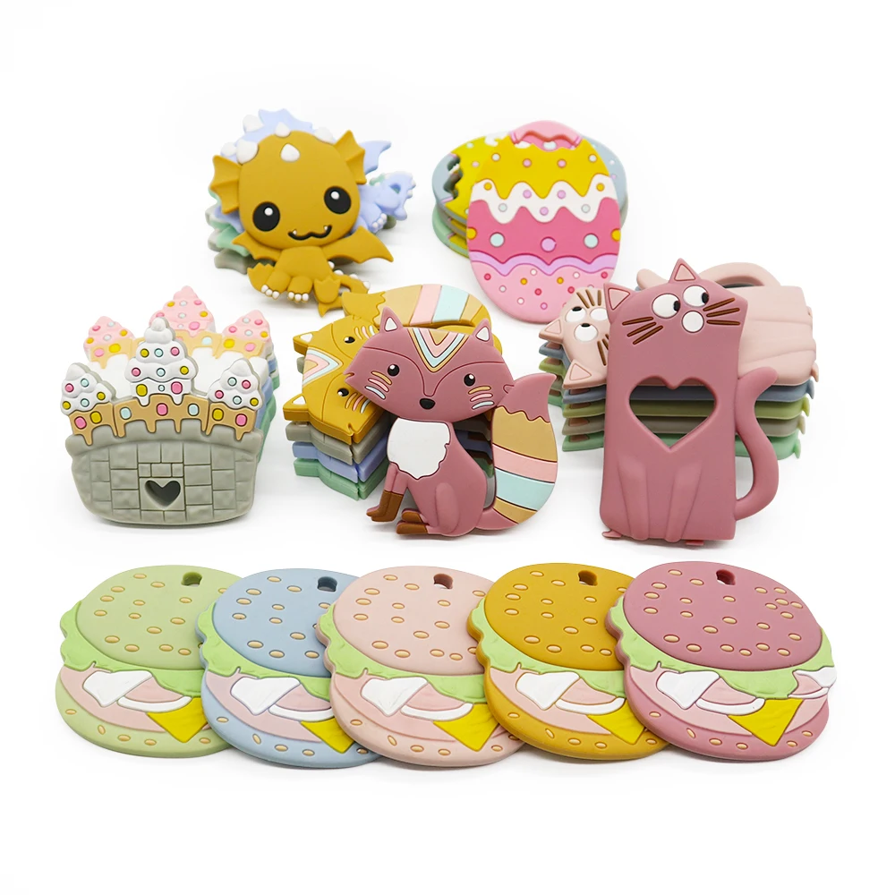 Wholesale Sensory Food Grade Infant Kids Wood Ring Wrist Never Drop Teething Glove Chew Silicone Baby Toys Teether