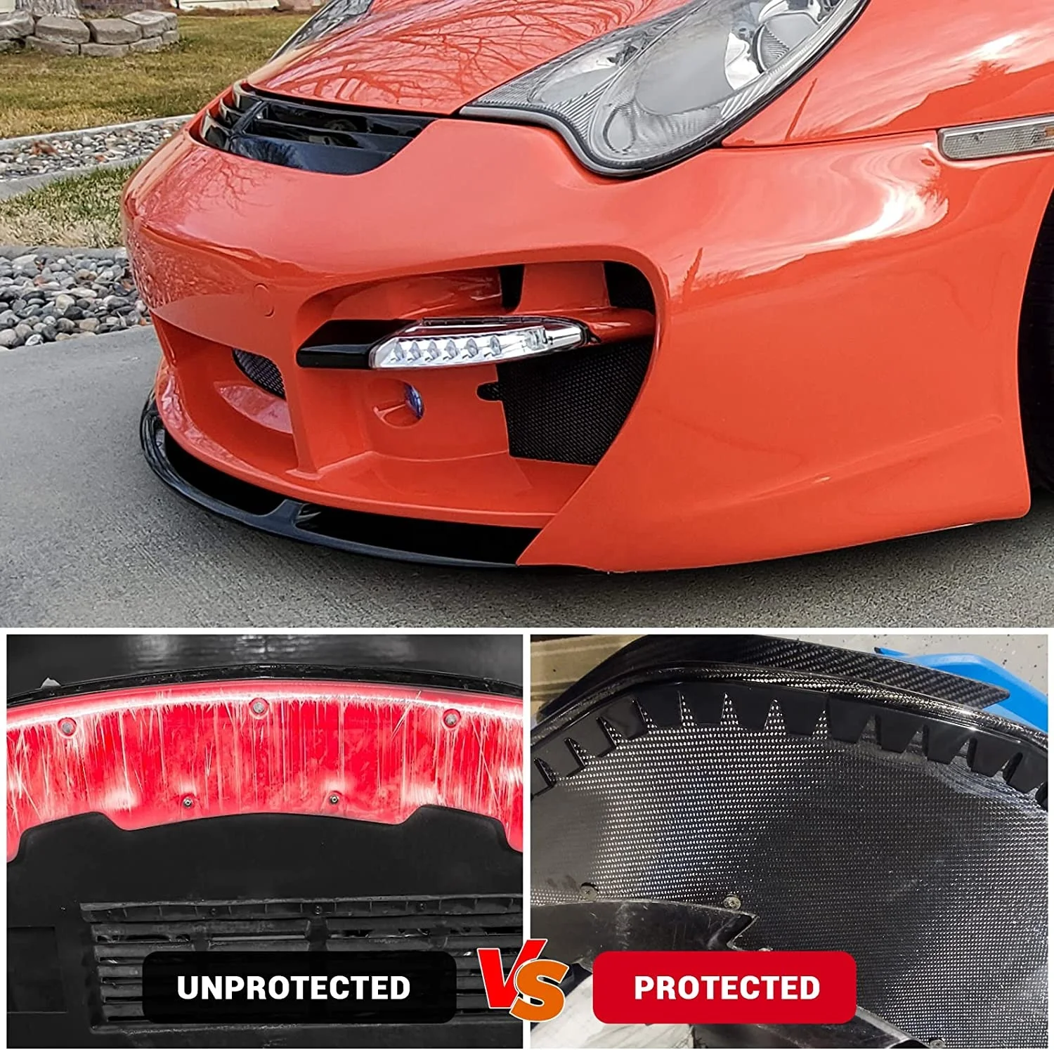 Car Bumper Scrape Guard Anti-Skid Bumper Protector is Compatible with SUV, DIY Bumper Protector kit Provides Chassis Protector