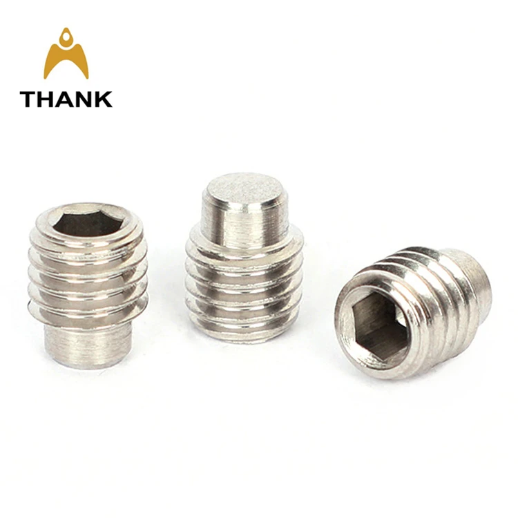 DIN916 SS304 stainless steel square head socket long dog point set screw