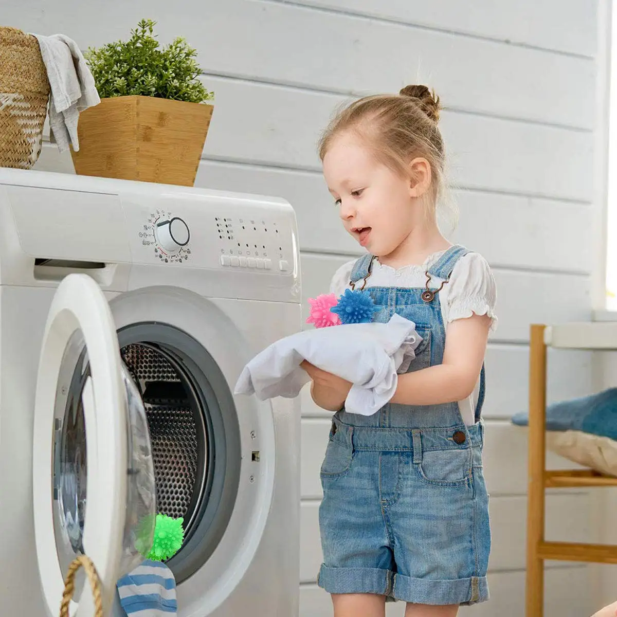 Washer Balls Reusable Tangle-Free Eco-Friendly Laundry Scrubbing Balls Solid Colorful Laundry Washing Balls Enhance Your Machine