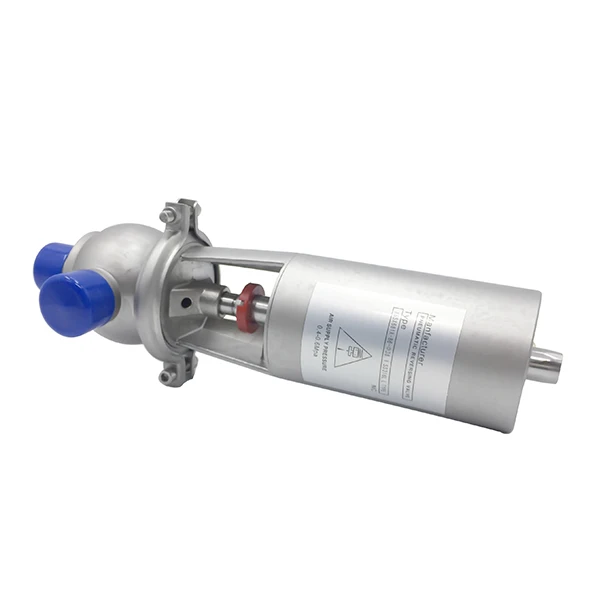 Hygienic food grade Sanitary stainless steel 304 316L Stop Pneumatic two way weld Reversing Divert Seat Valve supplier