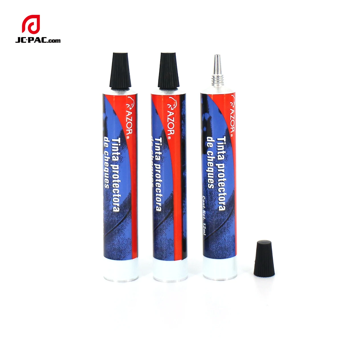 Алюминиевые Складные трубки для накладных ресниц пустые клейкие с наконечником иглы