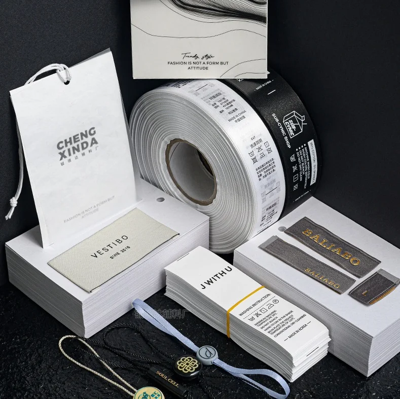custom logo print high quality clothing label and tag