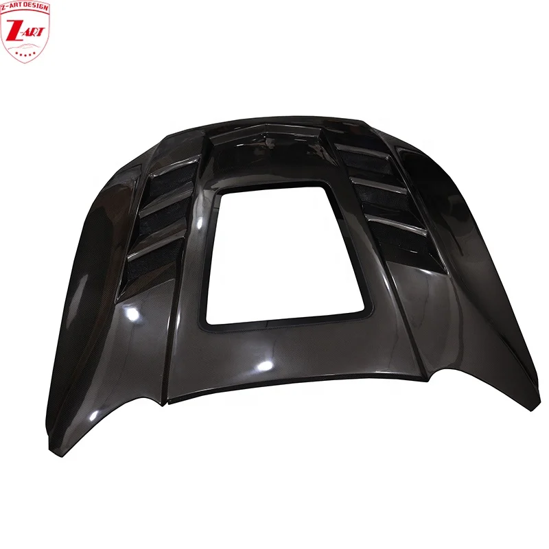 Z-ART 2015-2019 carbon engine hood for Mustang 2.3 5.0L carbon fiber engine bonnet for FORD Mustang carbon fiber engine cover