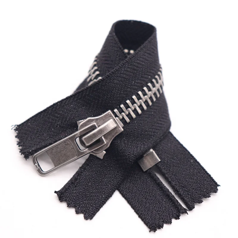 8# Large metal zipper antique silver teeth metal zipper close end flame retardant fireproof zipper