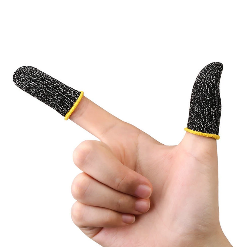 
2pcs Finger Cover Breathable Game Controller Finger Sleeve For Pubg Sweat Proof Non-Scratch Touch Screen Gaming Thumb Sleeve 