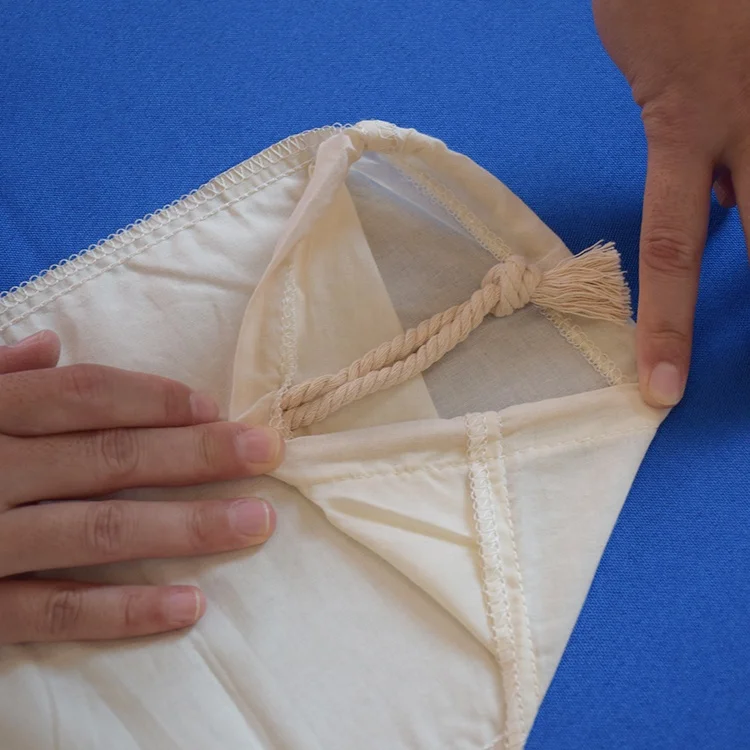 13x13 Inch 200 Micron Food Grade High Quality Nylon Filter Bag Multifunction Organic Cotton for Nut Milk bag