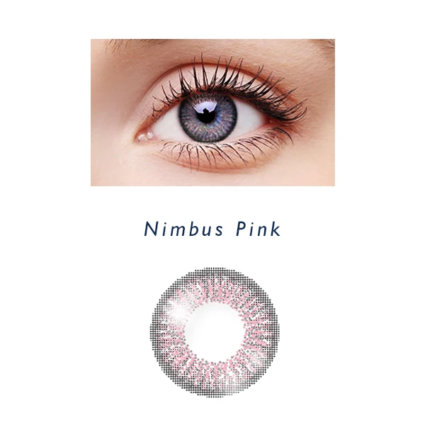 Elliecoo Nimbus Pink halloween crazy color eye contacts lens monthly