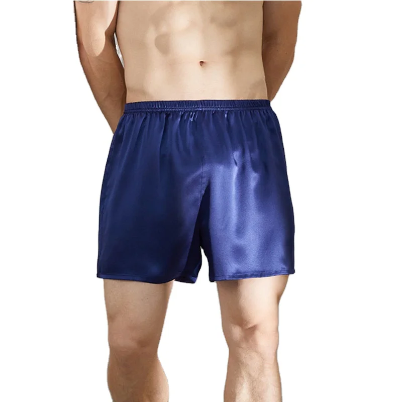 
Hot sale Pajamas Sets Short Style Luxury 100% pants Men Silk Pant Set Solid color Summer 