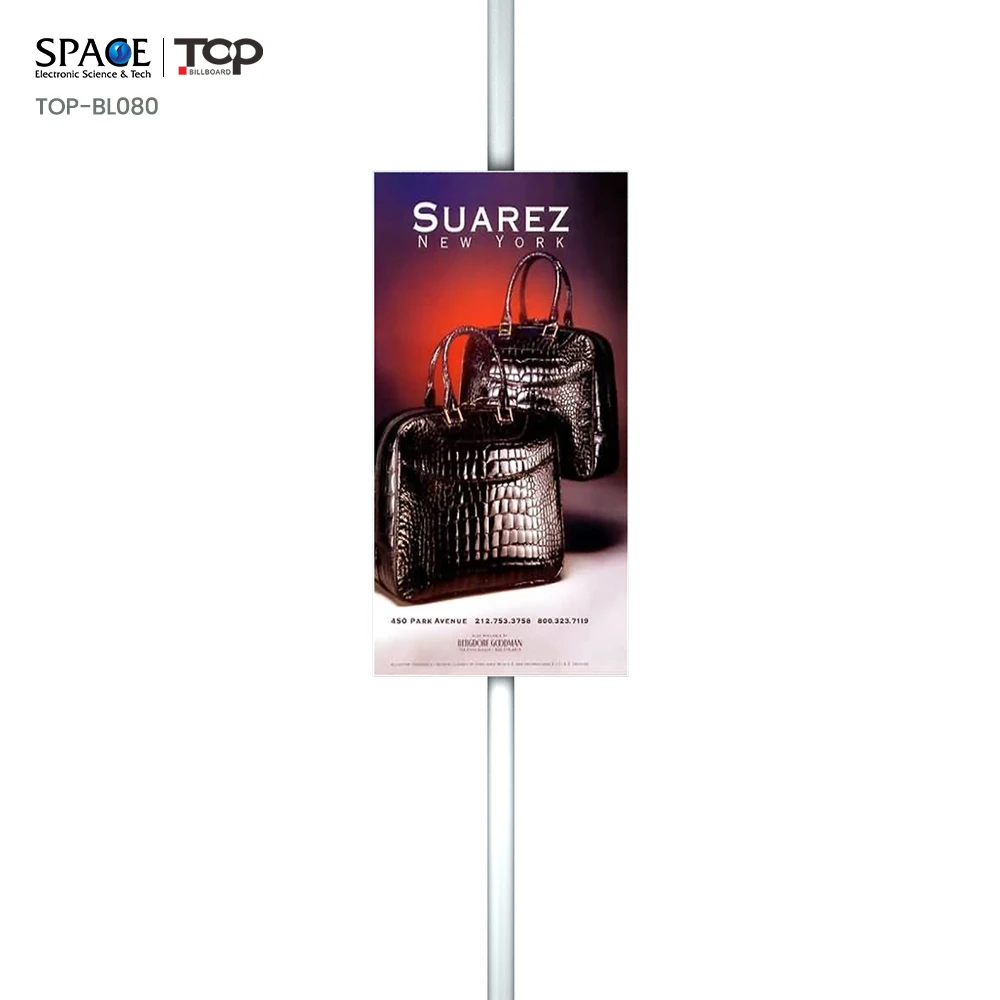 LED Sign Double Side Outdoor Advertise Street Pole Advertising Frame Small Pole Light Box
