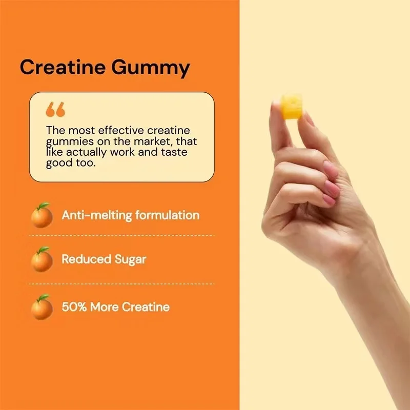 Factory Direct 100% Creatine Mixed Vegan Gummies Energy Muscle & Booty Booster Creatine Monohydrate Gummies