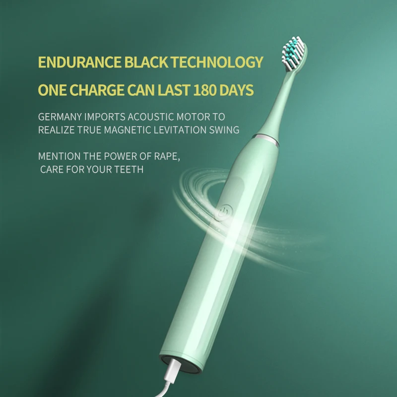 IPX7 Waterproof Wireless Automatic Whitening Rechargeable/Battery Ultrasonic Electric Toothbrush Portable Electric Toothbrush