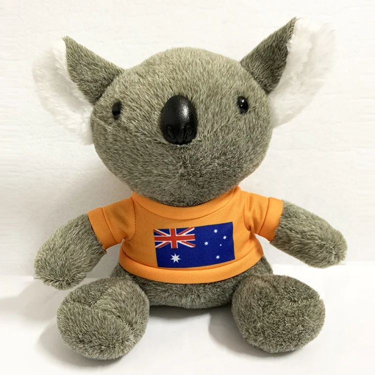 Custom Sublimation print T-shirt Plush Australia Koala animal stuffed toy