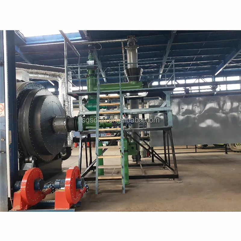 China Electric heating Full-automatic small scale recycling waste tires rubber into oil pyrolysis machine / equipment