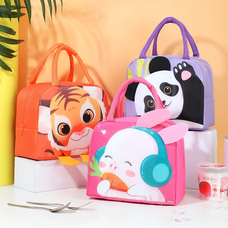 factory direct supply 3D animals design easy carry lunch cooer bag for school students thermal insulated lunch bag for kids