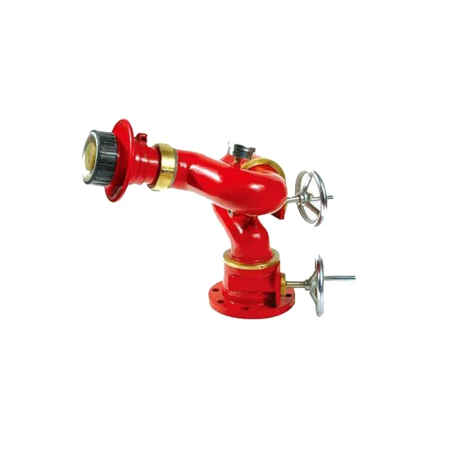 Manual Straight Stream Fire Monitor with Quad Stacked Tips Nozzle