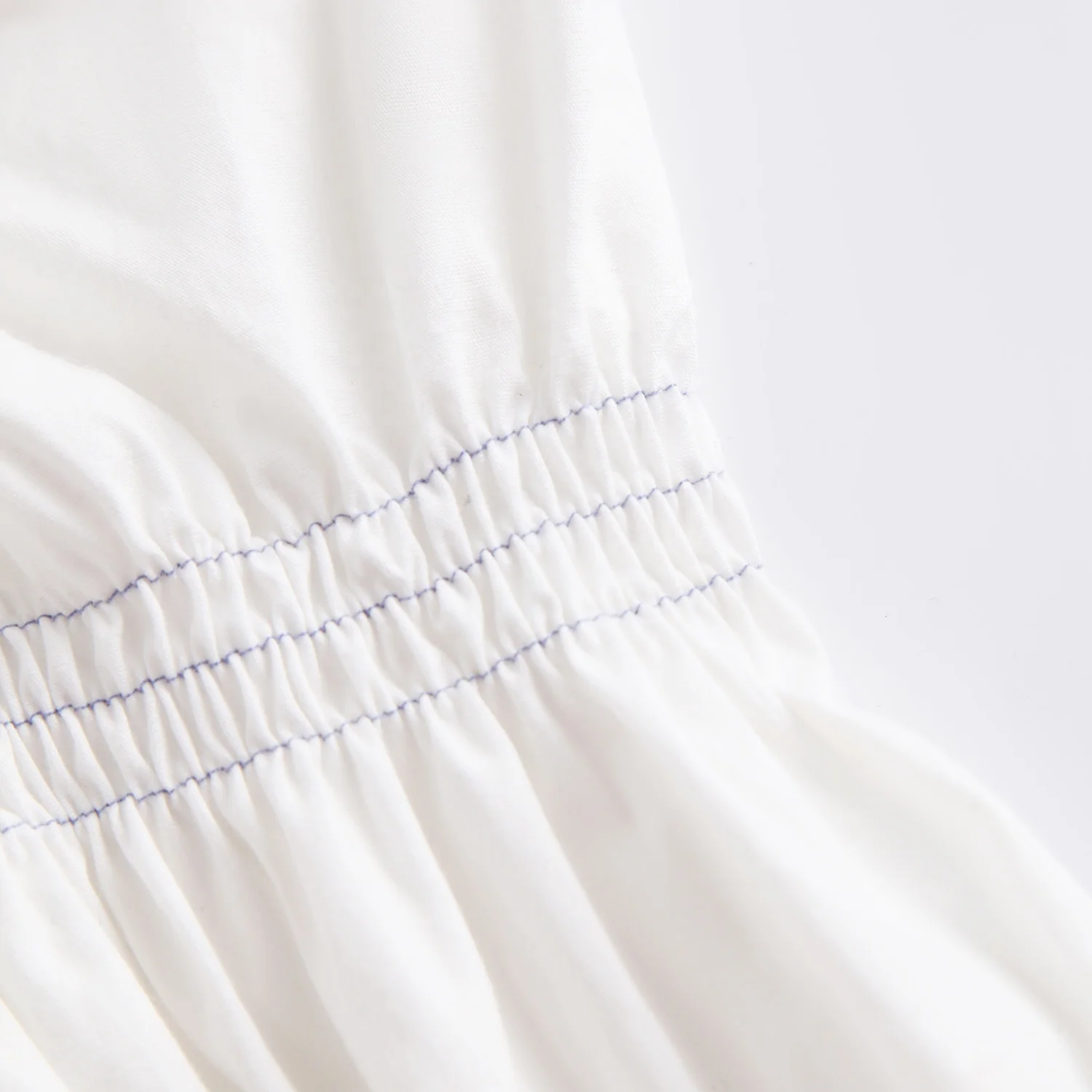 Luxury Clothing Manufacturer Custom Premium Womenswear Cute White Vintage  Floral Embroidery Cotton Pleated A Line Dress Women