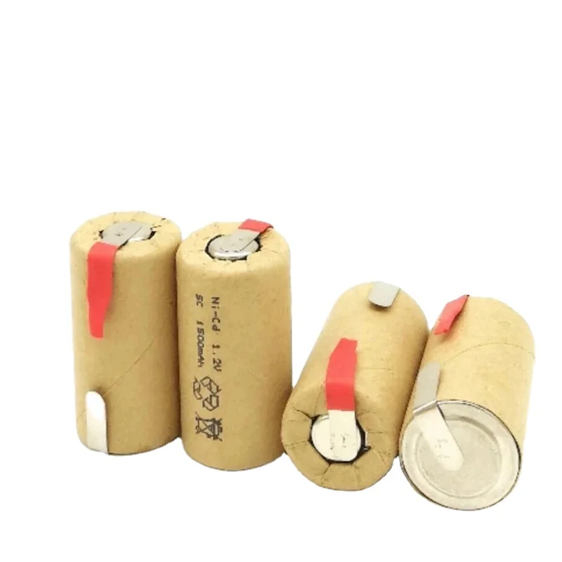High Quality Rechargeable NiCD Battery 1500mah Ni-cd Sub C SC 1700mAh 1.2V NI CD SC1700mAh Battery For Flashlight Solar Cells
