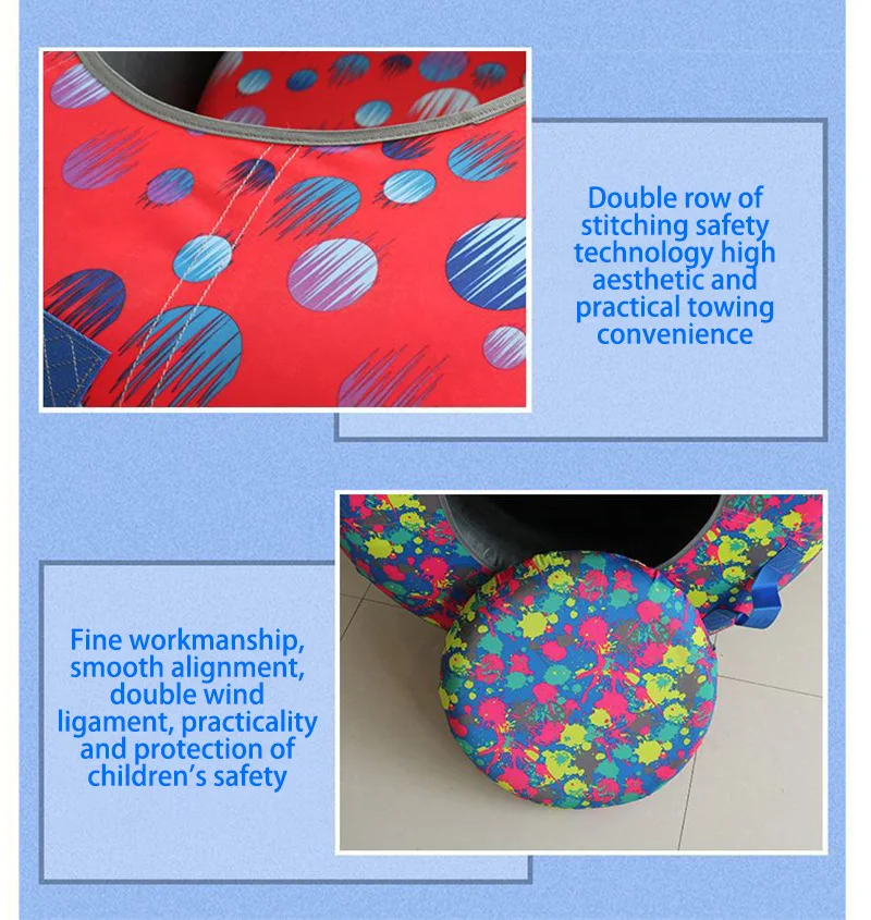 Hot Sale Dry Ski Donut Slide Tyre Tube Sled Sledges Snow Tubing Snow Tube For Outdoor Large Rainbow Slide