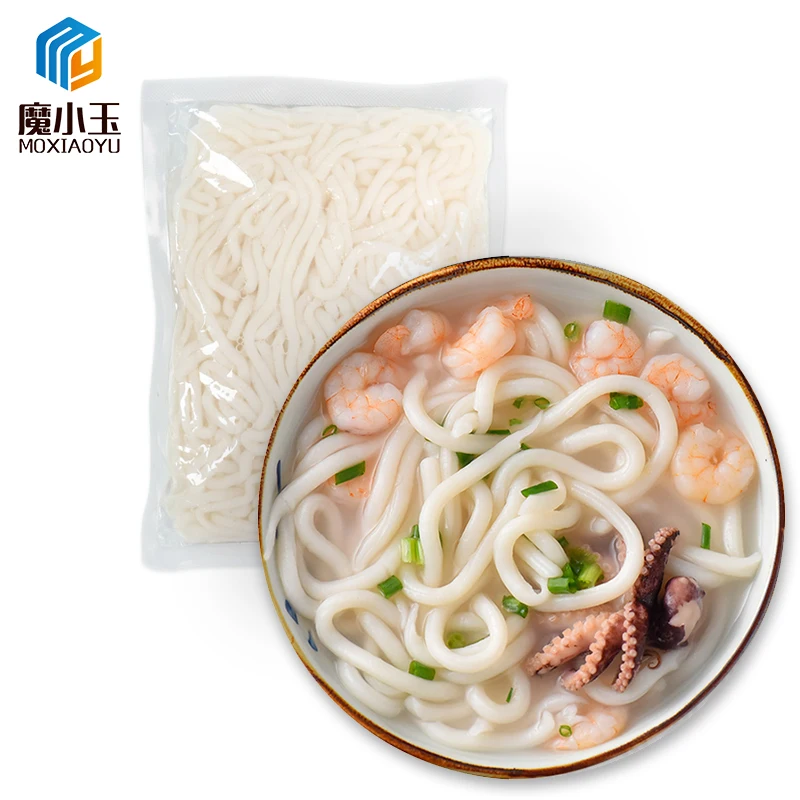 Wholesale Japanese Style Low Fat Skimming Instant Foods High Dietary Fiber Oat Udon Noodles Shirataki Low Carb Konjac Noodles