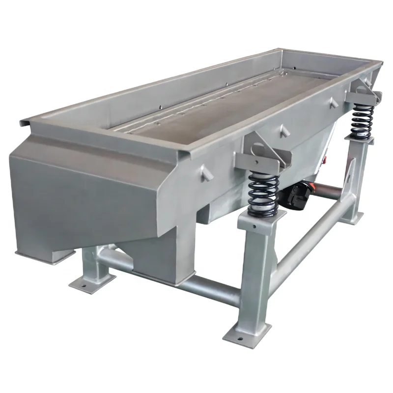 DZJX Industrial Powers Linear Vibrating Screen Machine Vibro Sieve Sifter For Salt Cassava Coffee Flour Sulfur Powder
