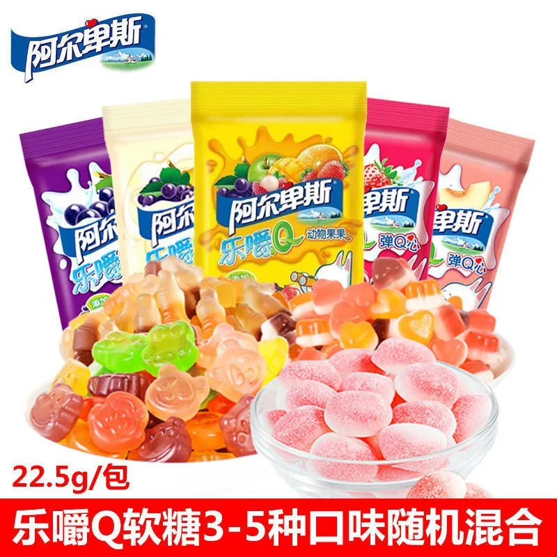Большие пакеты gummy candy bear Le Chew Q для фруктов смешивание и сочетание мелких снэков сэндвич-конфет